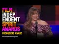 TORY LENOSKY wins the PRODUCERS AWARD at the 2023 Film Independent Spirt Awards.