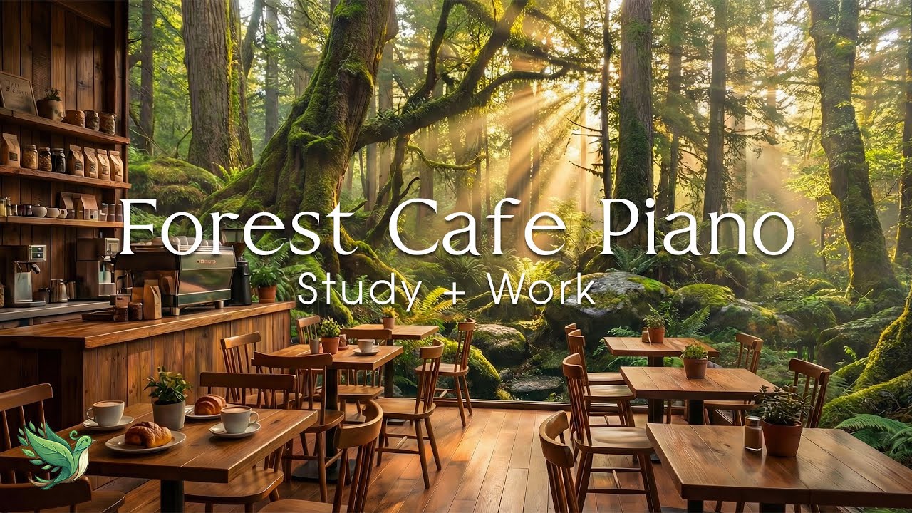 Фортепианная музыка в «Лесном кафе» 🌱 Утреннее спокойное фортепиано на фоне природы