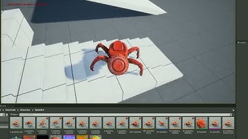 [UE4] Spider bot - 4 legs IK