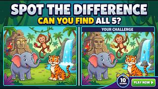99% Will Fail! Can You Spot The Difference | Visual IQ Test #live #education #quiz