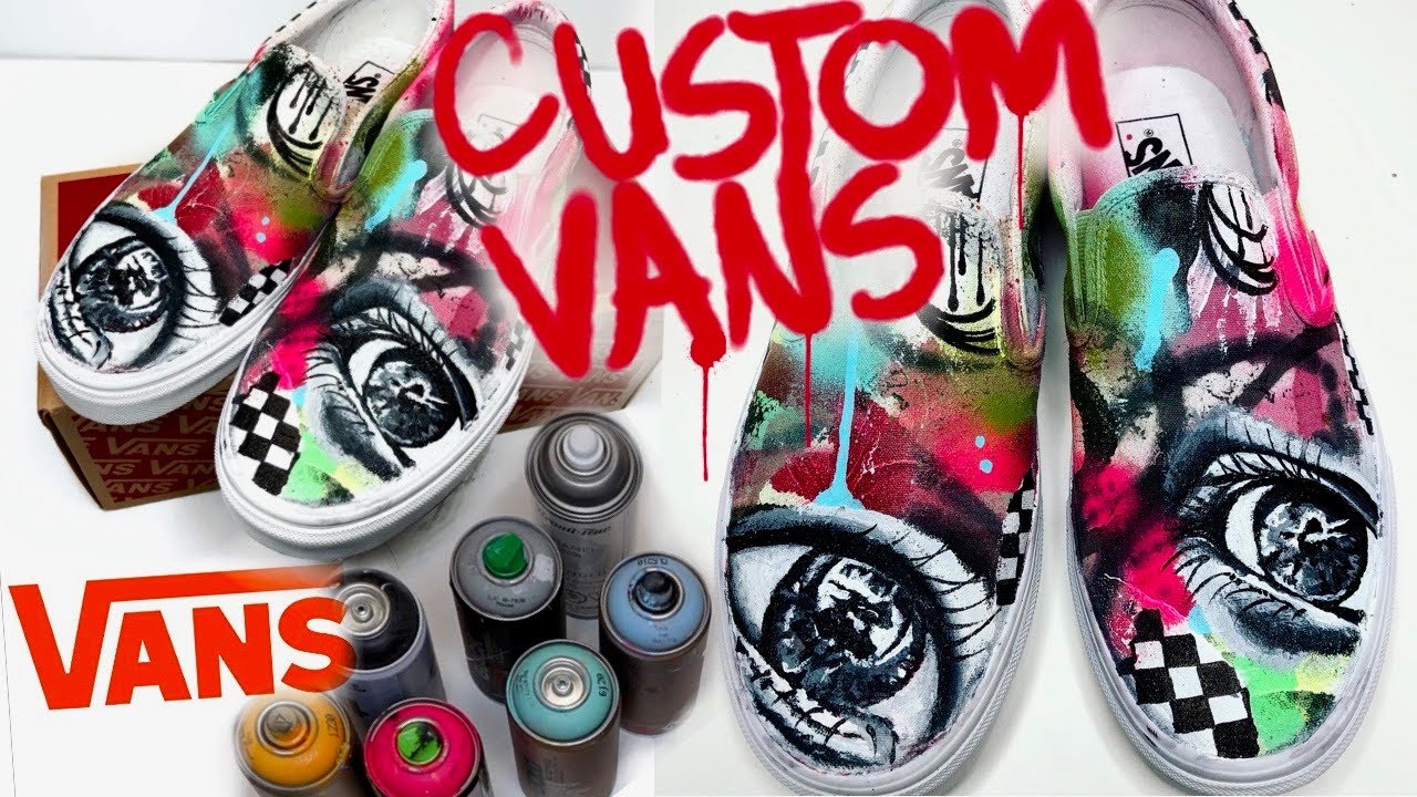 How to Paint VANS Custom Graffiti Style Vans YouTube