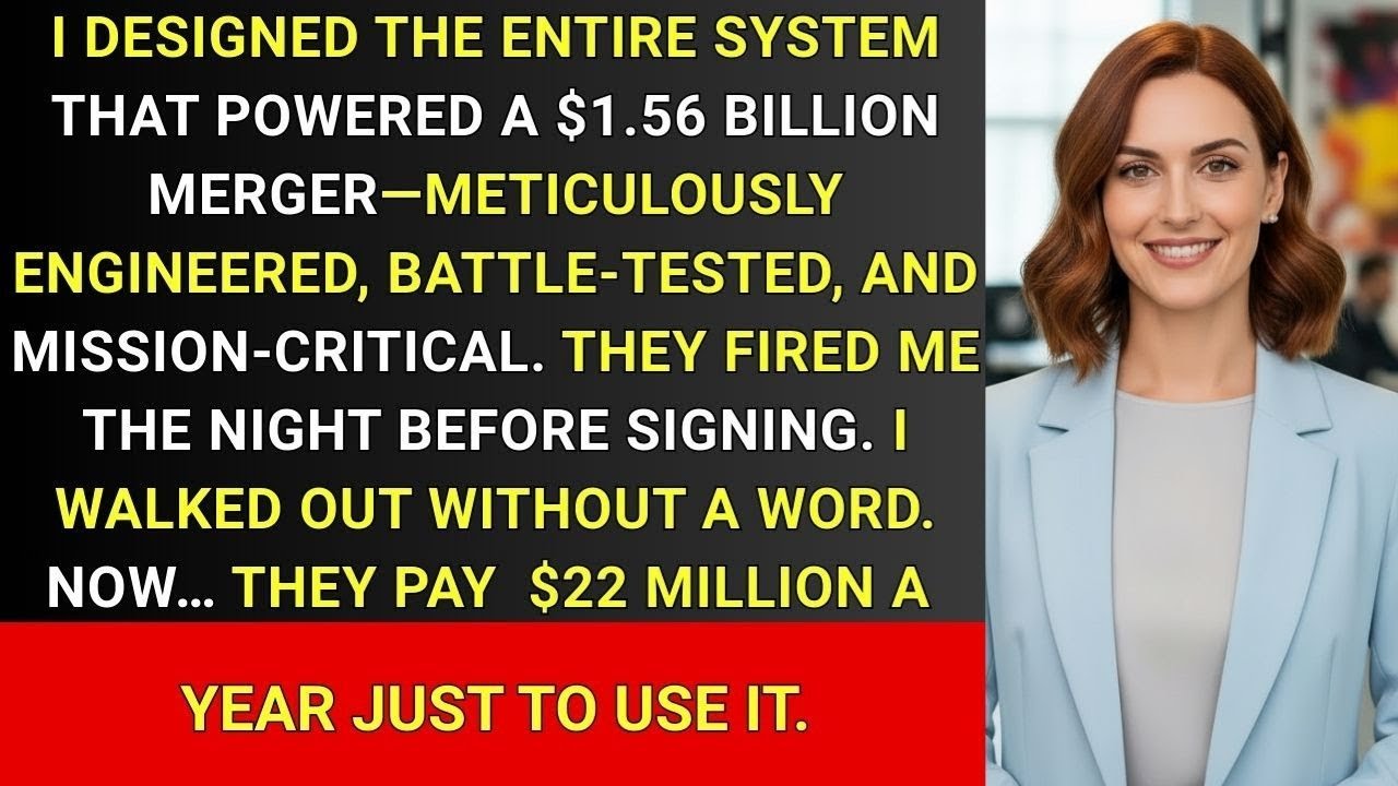 They Fired Me Hours Before a $1.56B Merger — Forgetting I Still Owned the Patent