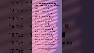 Valentine Week Schedule 😂 | Singles Be Ready 💔 | Feb Special 🤭