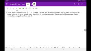 MAT 108 Fall 21 Sample Spaces (Section 10-4)