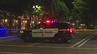 Large police presence descends upon NW Naito Parkway