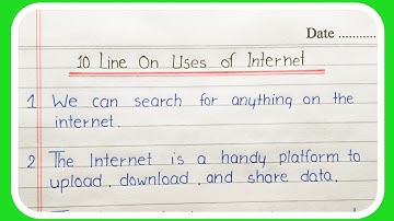 10 lines on uses of Internet in English // 10 lines essay about uses of Internet in English //