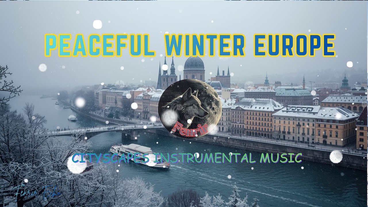 Peaceful Winter Europe | Serene Snowy Cityscapes Instrumental Music