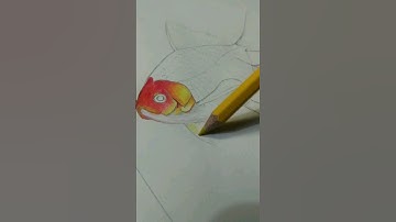 realistic goldfish 3d 🐠#shorts #drawing #realistic #goldfish