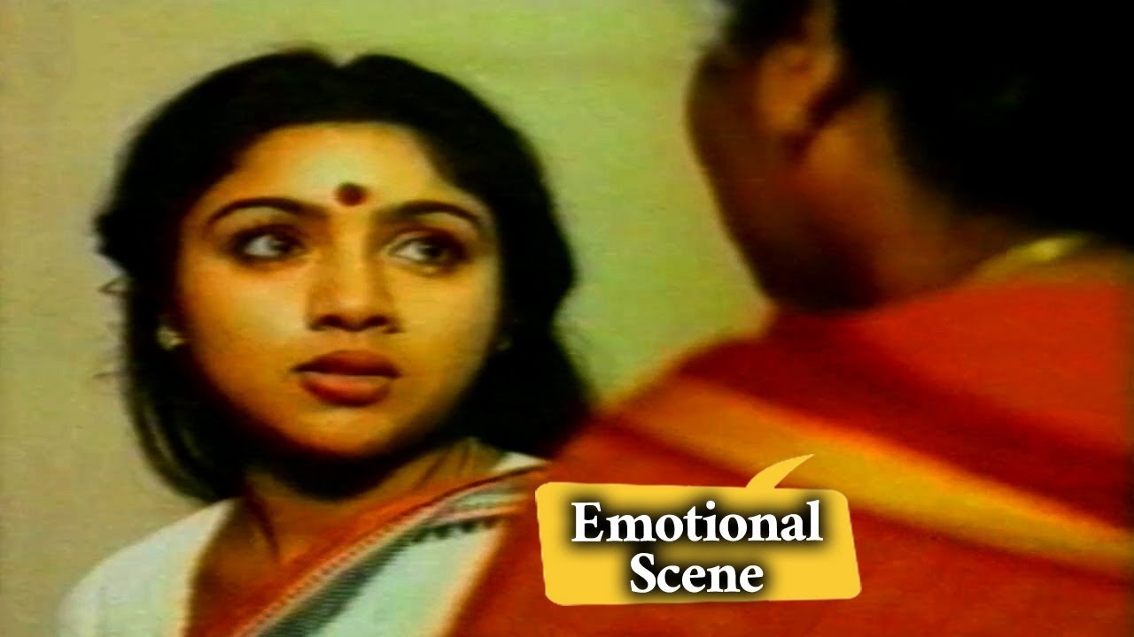 Revathi Emotional Scene || Mouna Raagam Movie || Mohan, Revathi, Karthik || Telugu Movie Talkies