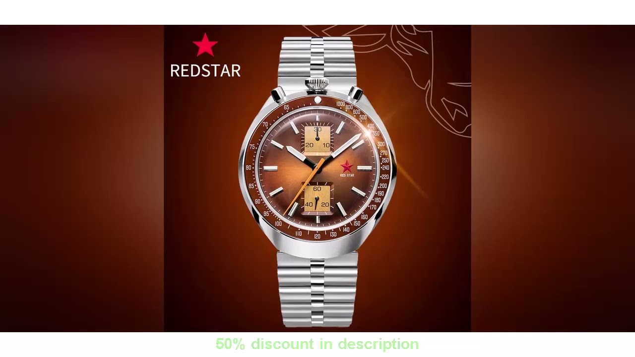 Latest Products You Must Know! RED STAR 42mm Bull Head with Seagull Movement 1963 Chronograph Me