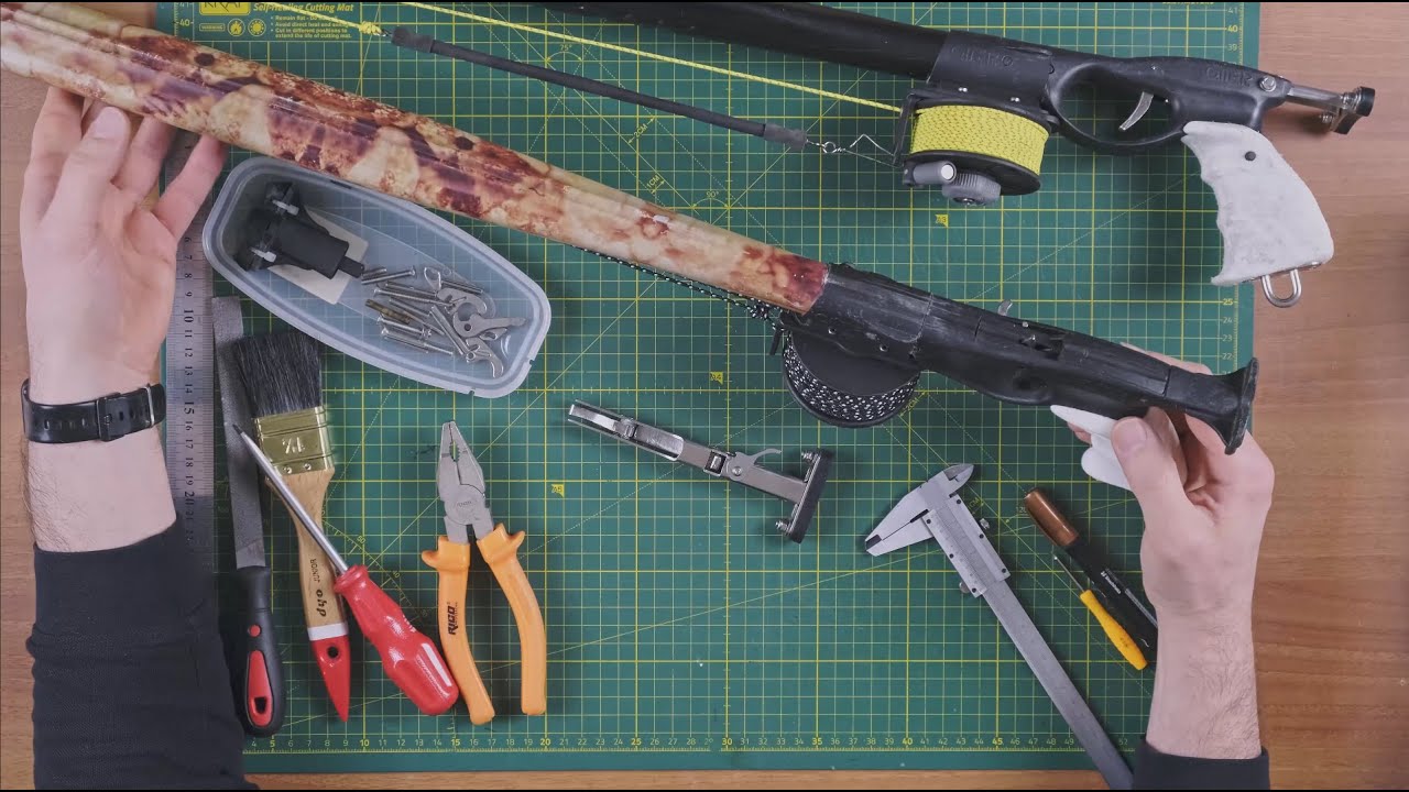 OMER Zıpkınlarda Metal Mekanizma uygulaması. Metal Trigger Mech mount for OMER speargun handles.