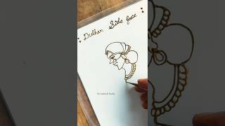 dulhan side face hack bridal mehndi। bridal mehndi design tutorial#mehndidesign #shortsfeed #henna