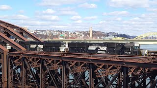 NS 6321 Leads C56 Through Pittsburgh, PA | 2-16-24