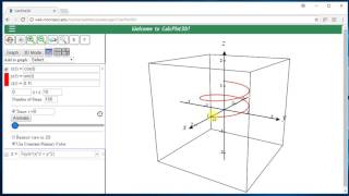Campos vetoriais e curvas paramétricas em CalcPlot3d