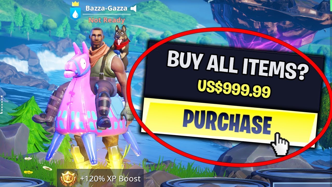 I spent all my money on Fortnite skins