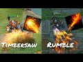 Burning Effect_DOTA2 vs LOL🔥.(Timbersaw and Rumble burning skill)