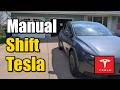 How to Manually Shift Tesla into Park, Drive, Neutral, Reverse & Flashers - Easy Tutorial