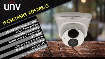 Uniview EasyStar Turret Camera 4MP IPC3614SR3-ADF28K-G