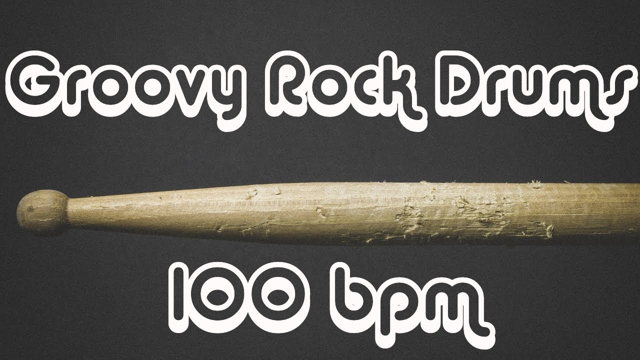 Groovy Rock Drums only Track  - 100 bpm
