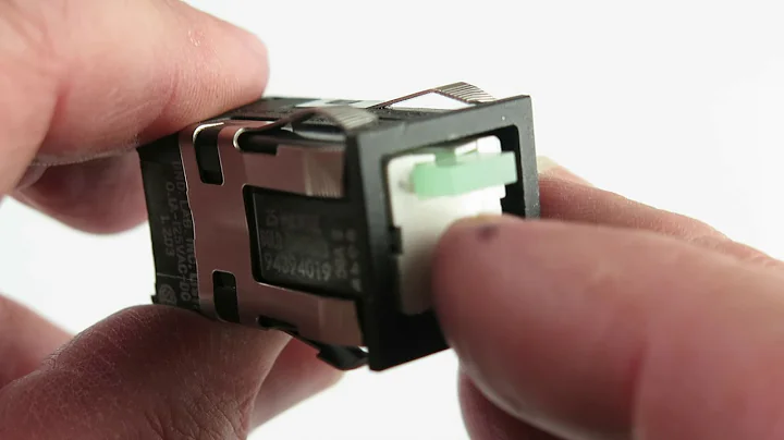 G23801 - Push Button SPDT ON/OFF, Green LED Switch AML 20 Series