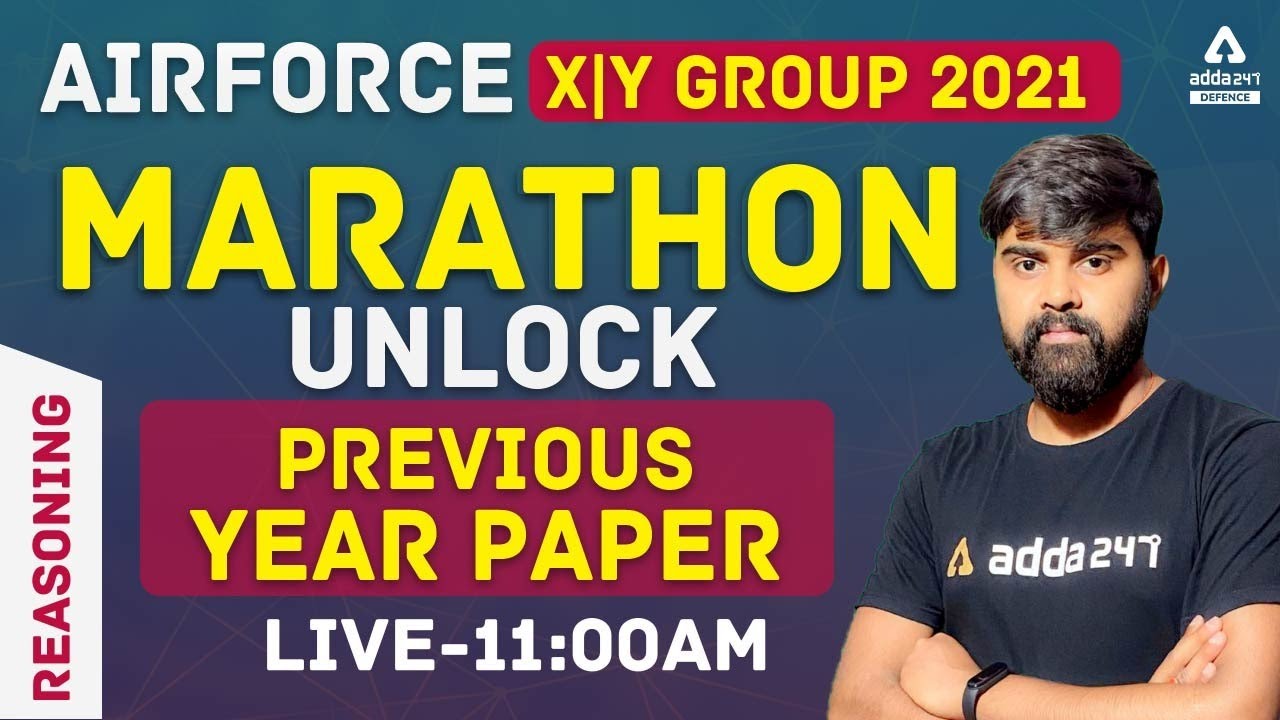 Airforce XY Group 2021 Marathon | Reasoning | Previous Year Paper