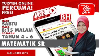 🔴 [LIVE] MATEMATIK SR,  MASA DAN WAKTU TAHUN 6 OLEH CIKGU ANITA #ALLINONE #143 #TUISYENPERCUMAA