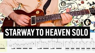 Starway to Heaven Solo Led Zeppelin Guitar Tab Cover Lesson Tutorial