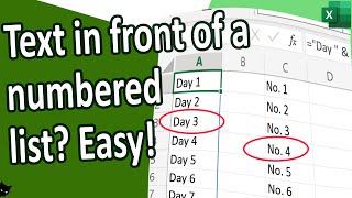 How to add text to a numbered list