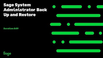 Sage 300 CRE - Sage System Administrator: Backup and Restore
