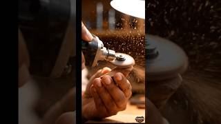 Tiny Grinder Smoothing Wood Sculpture! 🎨 #Shorts
