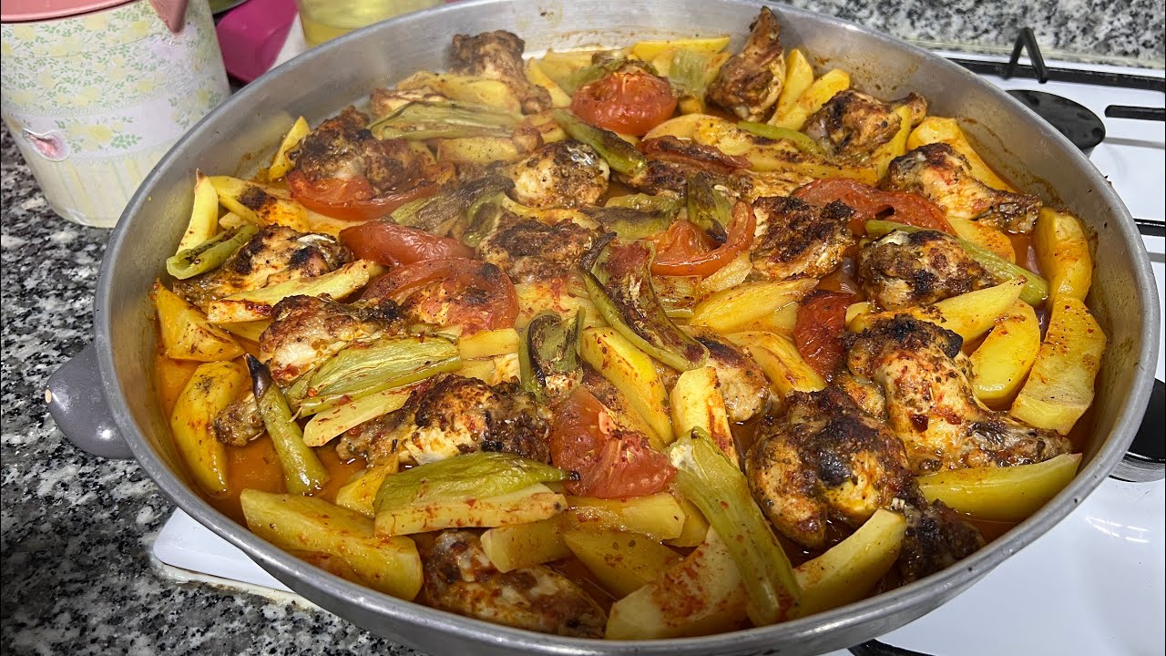 Fırında patatesli kanat ve Nohut yemeği tarifi öğlen yemeği günlük vlog