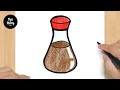 #583 How to Draw a Soy Sauce - Easy Drawing Tutorial