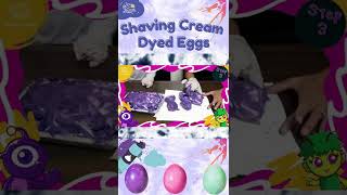 DIY Shaving Cream Dyed Eggs | Paper Craft #shorts