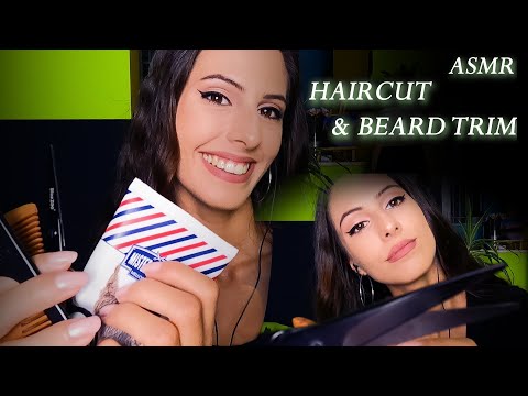 Extremly Relaxing Haircut & Beard Trim RP✂️ ASMR Personal Attention Triggers 😴| АСМР На Български