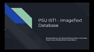 PSU IST1 - ImageText Database