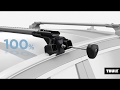 Thule 7206 Edge Flushrail - Fuß für Thule Edge Dachträger für Fahrzeuge mit integrierter Dachreling