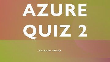 Azure Quiz 2 | Storage infrastructure in Azure | Azure Interview Questions and Answer|Azure Tutorial