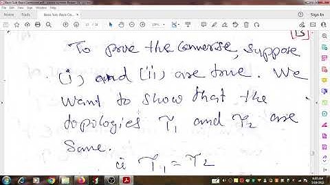 Equivalence of Two Basis of a Topology