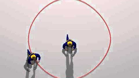 Character in povray walks along spline