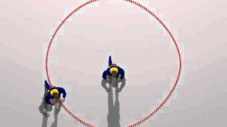 Character in povray walks along spline