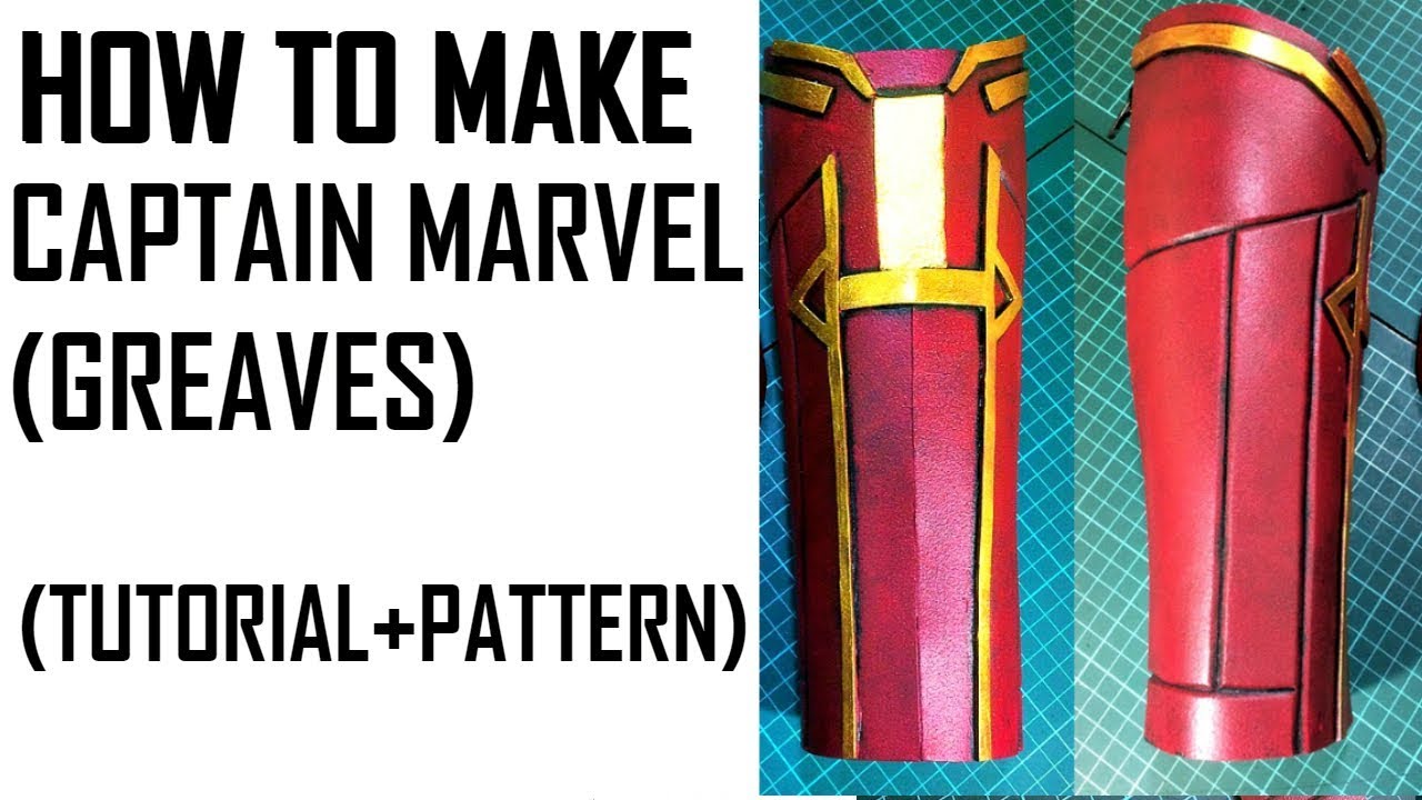 Captain Marvel Greaves Cosplay Tutorial - Youtube