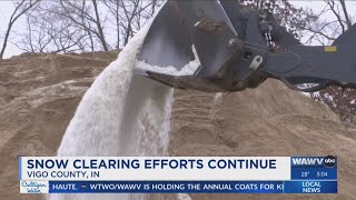 Snow clearing efforts continue in Vigo County