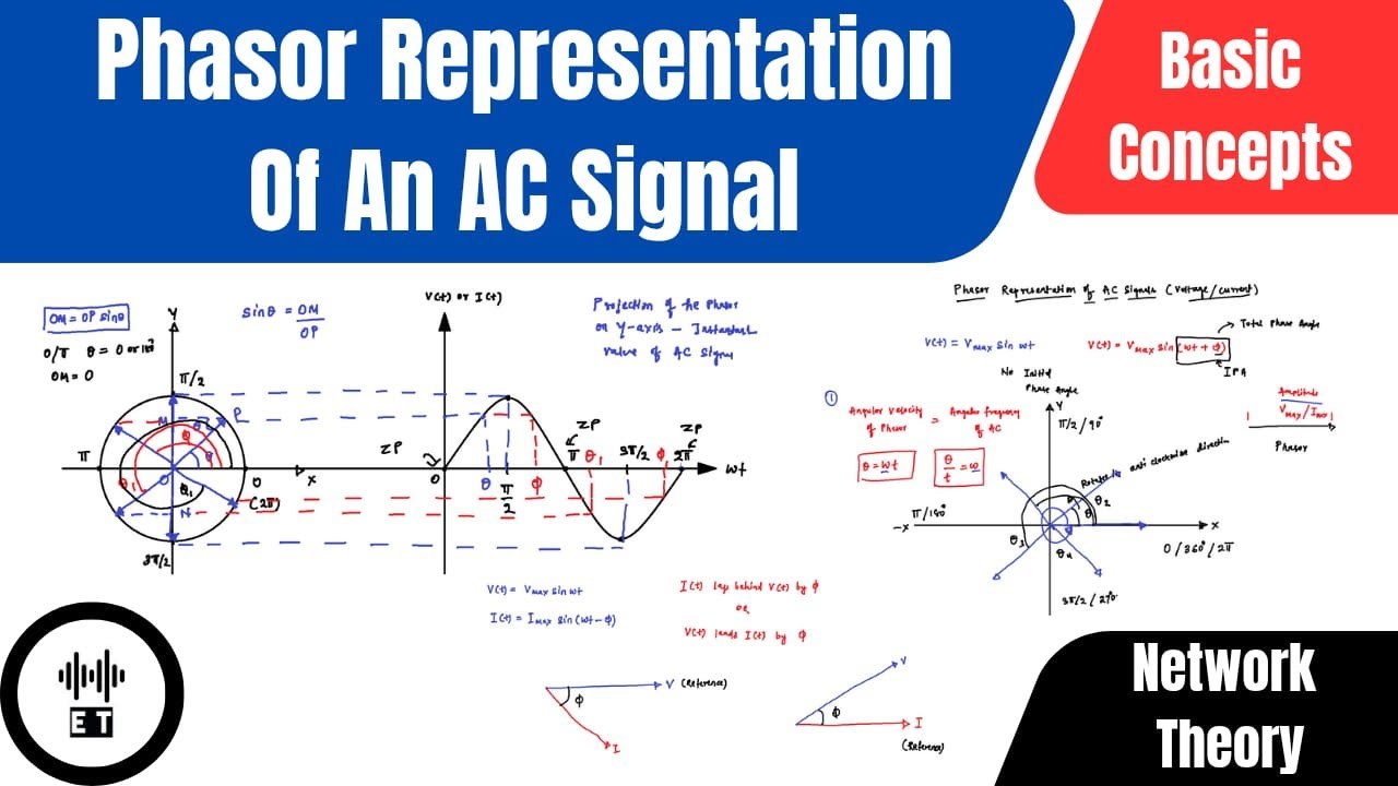 Phasor Representation Of AC Signal | Basic Concepts | Network Theory ...