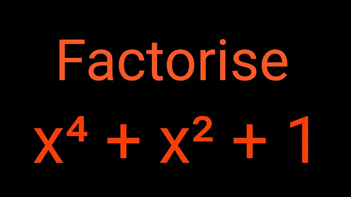 Factorise x⁴+x²+1