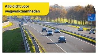 Roadworks on the A30 will be carried out for six months | RWS traffic information