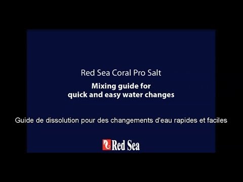 Consignes d'utilisation du sel Coral Pro de Red Sea, sous-titré français