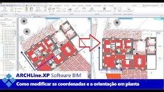 Como modificar as coordenadas e a orientação em planta no Software BIM ARCHLine.XP