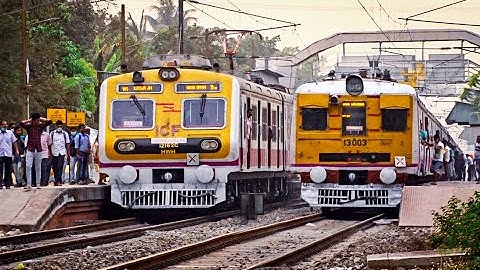 Two Generation of Electric Multiple Unit Train | Modern Medha vs Old Vintage EMU Local Trains | ER