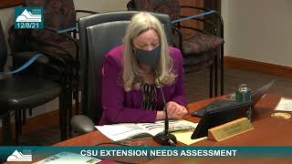 BOCC Work Session 12/8/21, 2:30 PM - CSU Extension Needs Assessment