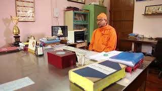 Swami Shastrajnananda, Principal, speaks on Ramakrishna Mission Vidyamandira